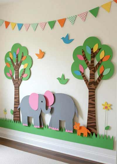 جنگل دیواری برای اتاق کودک 