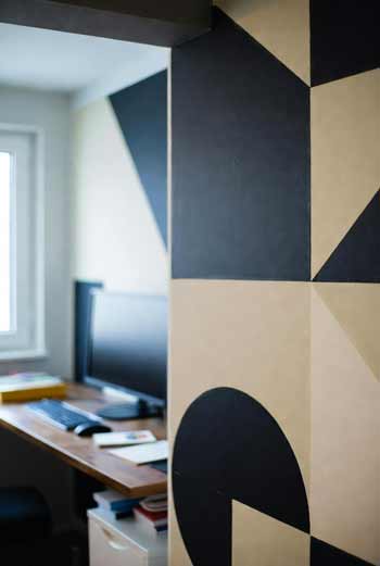 نقاشی‌های هندسی با ترکیب دارک و لایت